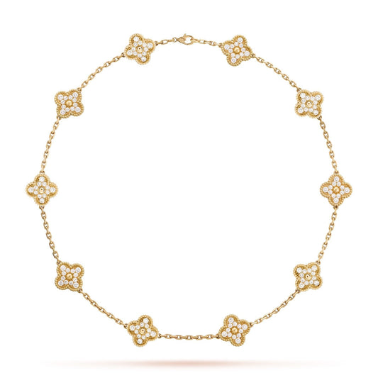 RayRay Full Zircon Necklace — Gold