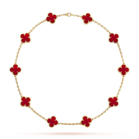 Eliph Multi Clover Necklace - Gold