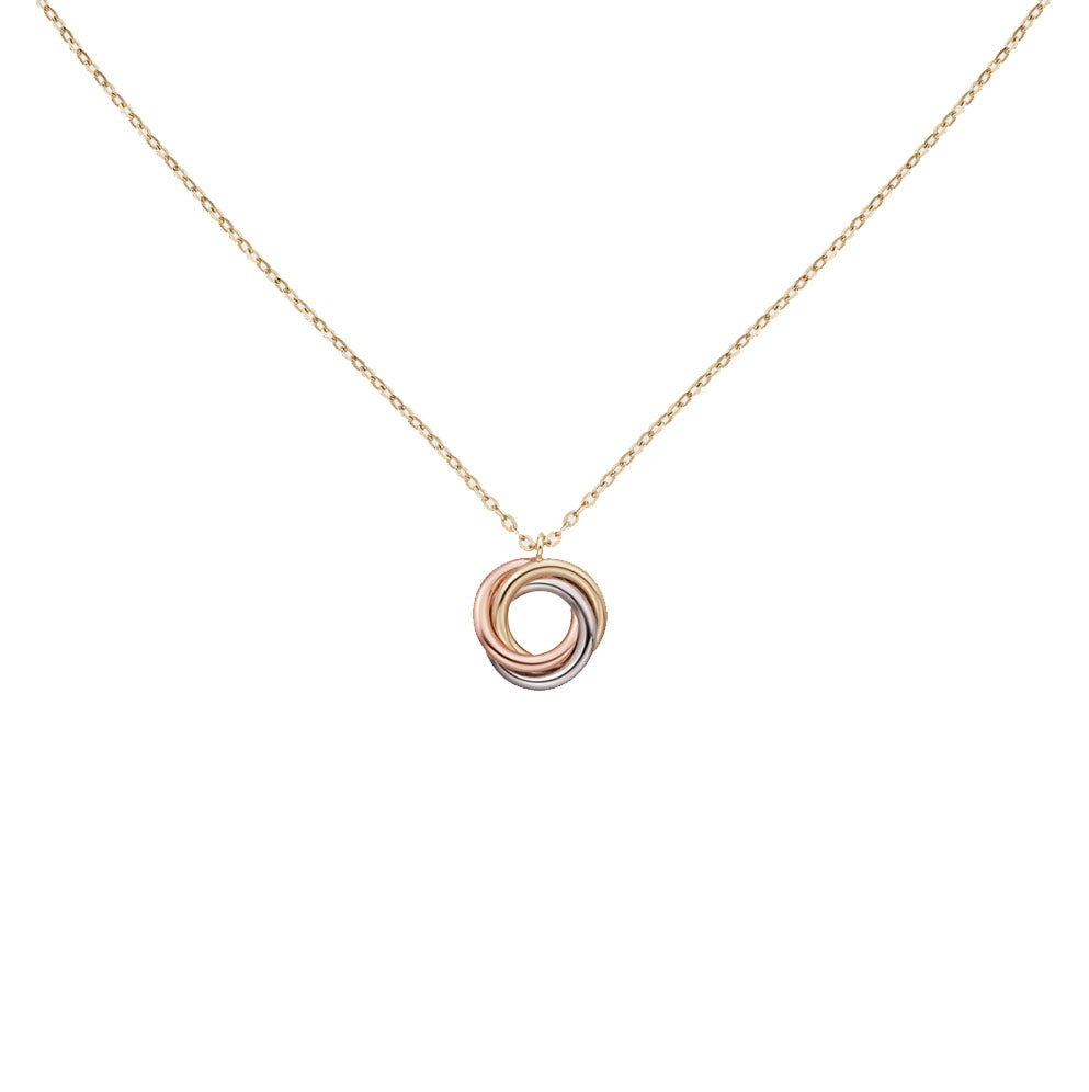 Eliph Tricolor Ring Necklace - Full Zircon