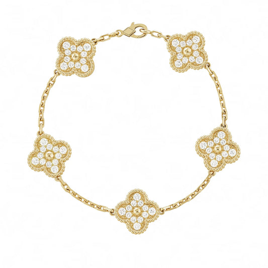 RayRay Full Zircon Bracelet — Gold