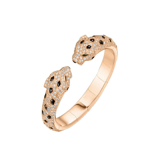 Eliph Two Cheetah Bracelet - Full Zircon