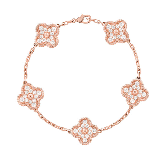 RayRay Full Zircon Bracelet — Rose Gold