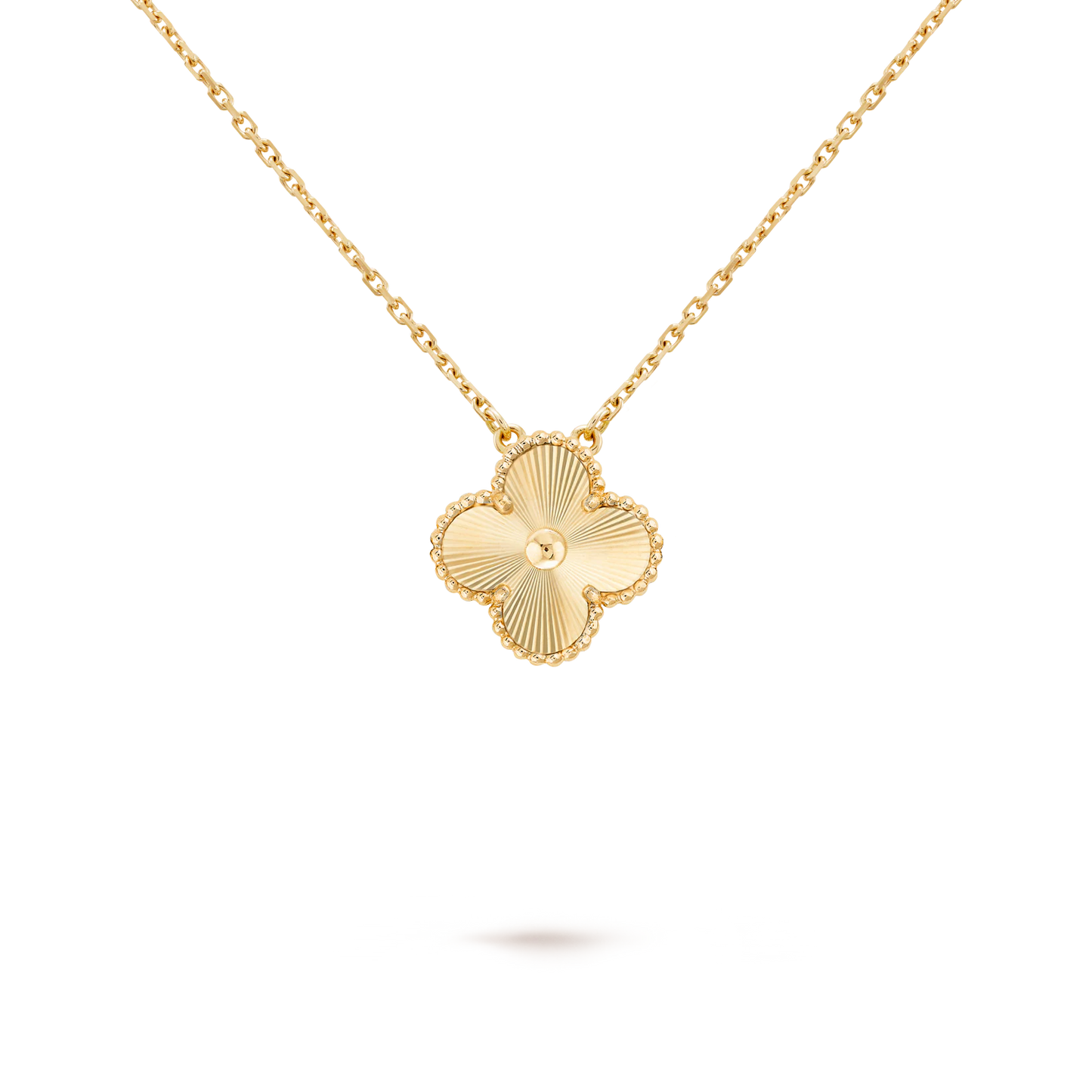 RayRay Clover Necklace - Guilloché