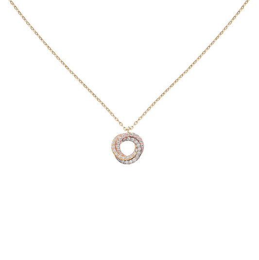 Eliph Tricolor Ring Necklace - Full Zircon